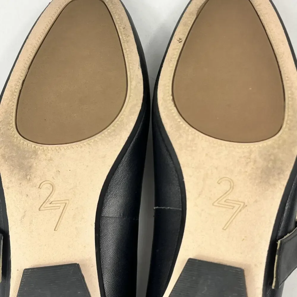 27 Edit Naturalizer Womens Carter Mary Jane Flats Sz6.5 M Black Leather Buckle